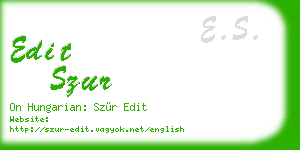 edit szur business card